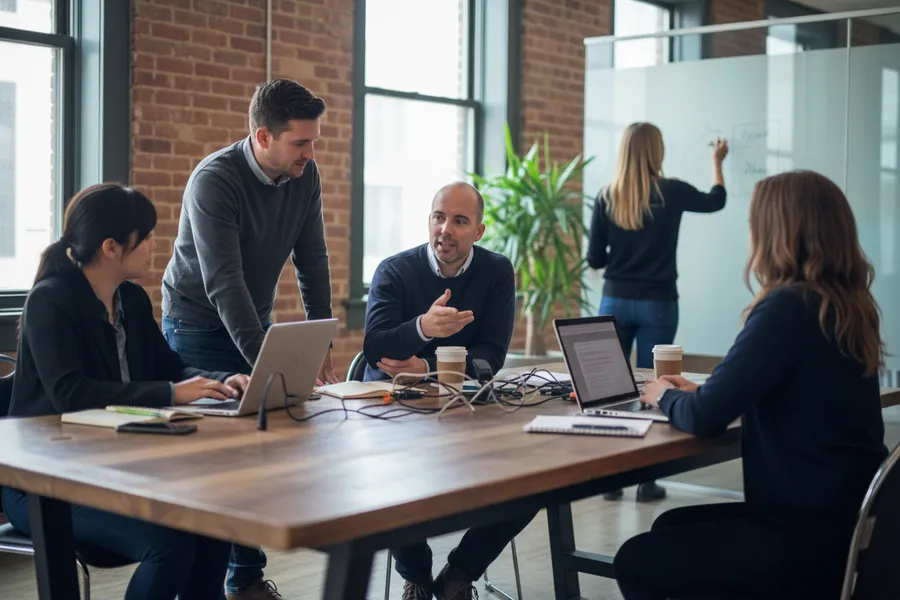 Ed Forrester working with clients